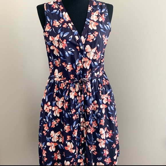 GAP Factory Dresses & Skirts - Gap Factory Navy Blue Floral Print Dress